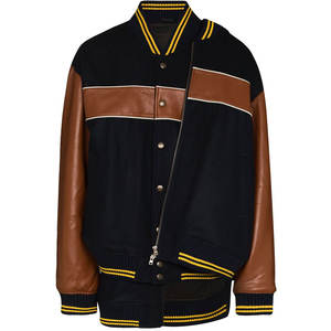 Logo personnalisé Premium Laine Chenille Broderie Baseball Letterman Vestes Hommes Vintage En Cuir Manches Varsity Veste Casual Hiver - Product Image 1