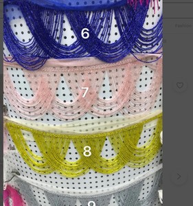 9 Color Heavy <b>Bead</b> Fringe Trim for Haute Couture, Handmade <b>Bead</b> Fringe Tassel Sell by Piece 5yards/lot <b>Bead</b> Tassel Tassels Trim - Product Image 1