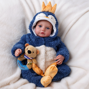 Muñeca Bebé <span class=keywords><strong>Reborn</strong></span> de Vinilo Realista de 20 Pulgadas, Marca Babeside Loyd, Juguete Suave para Niñas <span class=keywords><strong>con</strong></span> <span class=keywords><strong>Ojos</strong></span> que se Abren y Cierran - Product Image 5