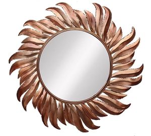 Miroir de mur en métal de conception de feuille pour le miroir de mur en métal de décoration de mur de lavabo dans le prix en gros bon marché. - Product Image 1