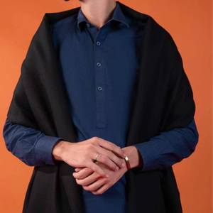 Men Classic Winter <b>Wool</b> Shawl Breathable Soft Warm Traditional Solid <b>Wrap</b> 300g - Product Image 1