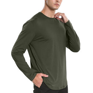 Camiseta de manga larga transpirable para hombre Logotipo personalizado Servicio OEM Ropa deportiva de alta calidad Camisetas para hombre - Product Image 3