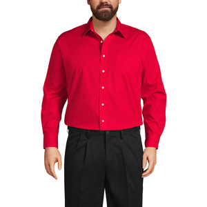 เสื้อเชิ้ตแขนยาวผู้ชายแบบทางการ ผ้า 180gsm ย้อมเส้นด้าย สีพื้น เสื้อเชิ้ตทำงานทรงคลาสสิค รับผลิตตามแบบ OEM เสื้อผ้าขายส่ง ผ้าฝ้าย 100% - Product Image 2