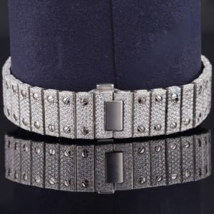 Luxe hommes Moissanite glacé Buss vers le bas montre personnalisé analogique cadran en verre affichage montre rappeur bijoux cadeau pour lui - Product Image 5