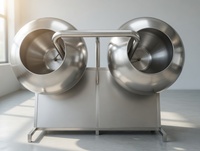 SUISER MAKINE Handmatige Roterende Trommel Coating Mixer van RVS voor Gecoate Noten Dragee