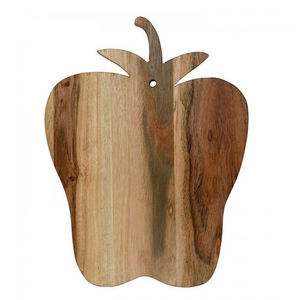 Planche à découper en bois d'acacia du fabricant avec poignée Planche à fromage en bois au design pomme pour la cuisine - Product Image 1