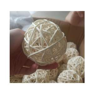 Bola de mimbre redonda de Navidad hecha a mano, varias formas y tamaños, artesanías de mimbre hechas en Vietnam, venta al por mayor disponible - Product Image 6