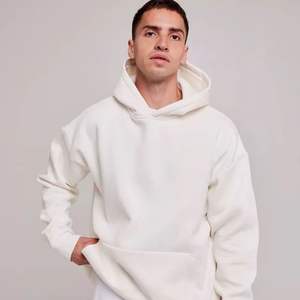 Alta calidad suelta Color sólido 480g peso pesado Sudadera con capucha Boxy moda americana sudaderas con capucha para hombres - Product Image 6