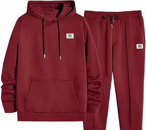 ชุดกีฬาสีทึบที่มีฮู้ดใส่ได้ทั้งชายและหญิง | วัสดุผ้าฝ้ายรุ่น100% | ตัวเลือกสีที่กำหนดเอง | ฤดูหนาวป้องกันแบคทีเรียระบายอากาศ - Product Image 3