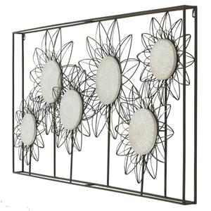 Dernier design de fleurs, nouveaux accents muraux décoratifs Accessoires de maison en forme de fleur en métal Art mural avec verre Décors élégants pour la maison - Product Image 4