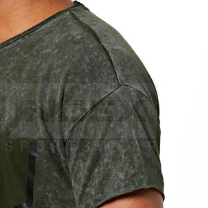 T-shirts respirants délavés à l'acide pour hommes vente chaude 100% coton Street Wear T-shirts délavés à l'acide légers - Product Image 6