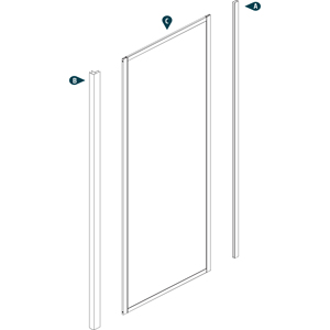Porta doccia con scivolo a 2 lati in cristallo indurito trasparente 120x70 cm di qualità Premium - Product Image 2