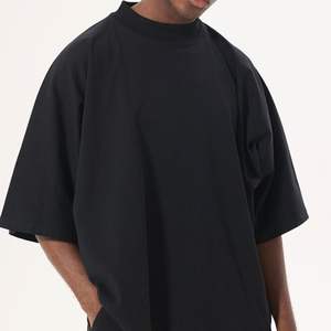 เสื้อยืดผ้าฝ้าย100% ลำลองสำหรับผู้ชายสำหรับฤดูร้อนขายส่งโลโก้ตามสั่งปล่อยปล่อยไหล่เฮฟวี่เวทไซส์ใหญ่พิเศษแบบถักทรงพอดี - Product Image 5