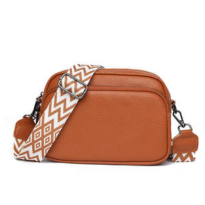 New Stylish Pu Leather Premium <b>Bag</b> With Strap <b>Waterproof</b> Custom Color Logo Zipper <b>Shoulder</b> Messenger Crossbody <b>Bag</b> - Product Image 4