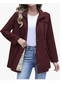 Abrigos Impermeables Largos con Capucha para Mujer, Cortavientos Forrados, Ropa Exterior, Directo de Fábrica, Nuevo Modelo, Bangladesh - Product Image 3