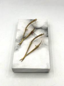 Tijeras Profesionales Curvas de Plasma Dorado para Cejas, de Acero Inoxidable, con Logotipo y Color Personalizados, Herramienta de Belleza - Product Image 6