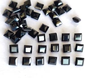 Natural Black Spinel Square 11mm Cut Faceted - Loose Black Spinel Loose Gemstone Top Quality - Product Image 4