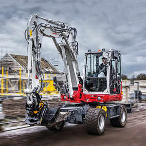 รถขุดขนาดเล็กแบบเคลื่อนที่รุ่น Takeuchi TB370W ของแท้ ขายส่ง รถขุดไฮดรอลิก 7 ตัน ล้อยาง สำหรับงานก่อสร้างในเมือง - Product Image 1