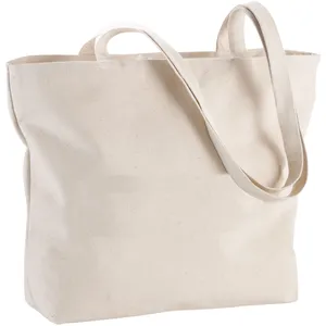Borsa shopper in cotone Ningbo 15L con cerniera, personalizzabile per merchandising - Product Image 4