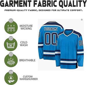 Custom Breathable Ice Hockey Jersey Men 2025 Long Sleeve Quick Dry Sublimation 100% Polyester Sports Uniform OEM Teamwear - Product Image 2