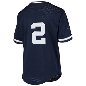 Maillot de baseball pour homme, col en V, manches courtes, coupe ample, respirant, en maille, style rétro, pour broderie de lettres, grande taille, séchage rapide - Product Image 3
