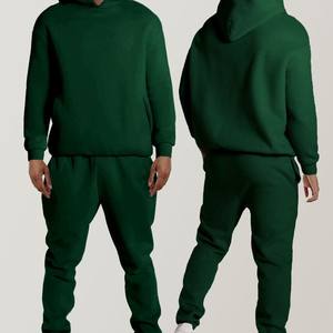 Unisex Custom Olive Green <b>Jogger</b> Sets <b>Men's</b> Women's Active Wear Printed Drop Shoulder <b>Loose</b> <b>Fit</b> Fitted Bottom Sports Outwear - Product Image 1