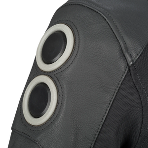 แจ็กเก็ตกันหนาวหนังวัวสีดำสำหรับผู้ชายแจ็คเก็ตนักแข่งรถมอเตอร์ไซค์แนวสตรีท/ชุดเกราะป้องกัน - Product Image 3