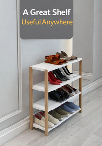 4-Tier Wooden <b>Shoe</b> <b>Rack</b> Multi-Purpose <b>Storage</b> Shelf Decorative Organizer Unit - Product Image 3