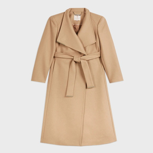 High Quality Wool Coat for women with Fur Collar Long Coat Women's Faux Fur Coats - Product Image 4