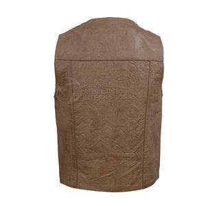 Bonne qualité 100% cuir fait mode gilet prix raisonnable hommes vêtements gilet en cuir - Product Image 2