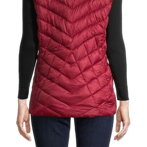 Veste matelassée sans manches pour femme, col montant, fermeture éclair, broderie, toile de nylon imprimée, hiver - Product Image 4