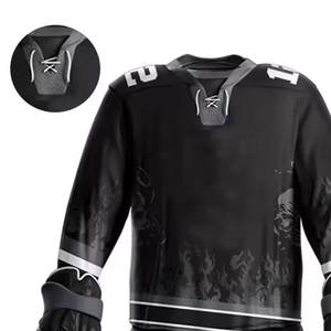 Logo numéro personnalisable nouveau support d'uniforme d'entraînement de Hockey sur glace pour maillots de Rugby salopette vêtements de sport de Type Hockey - Product Image 6