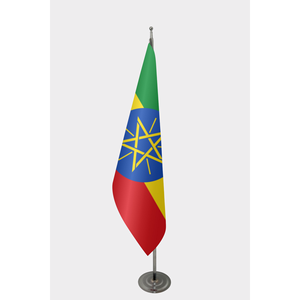 Ethiopia Official Indoor Custom <b>Flag</b> 3x5ft Satin and Silk with Aluminum <b>Pole</b> Pennant Style Digital Printing Custom Logo - Product Image 1