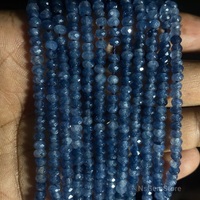 Perles rondes facettées en saphir bleu HAYAAT GEMS, 4 mm, pierres précieuses en vrac pour la fabrication de bijoux, modèle HG-532 CN