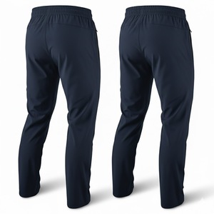 Mens Athletic Canvas Track Pants with Mid Waist Drawstring Zipper Pocket <b>Slim</b> Fit <b>Jogger</b> ODM Wholesale Supply - Product Image 3