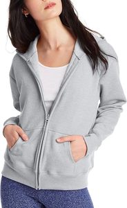 Sweat à capuche zippé intégral en polaire pour femme, personnalisable OEM, style streetwear décontracté et sportif - Product Image 2