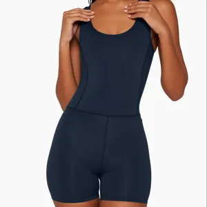 Custom Classic Design Premium Yoga Wear Crew Neck Plus Size Women Clothing 1 Piece Bodysuits Women Jumpsuits
