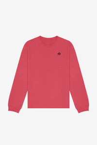 T-shirt à manches longues en jersey simple de coton rose poussiéreux unisexe lavé à la machine, respirant, vêtement d'été, vente en gros - Product Image 5