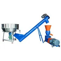Máquina Eléctrica Pequeña para Producción de Pienso en Pellets para Animales, Aves de Corral, Pollos y Patos, Equipo de Línea de Procesamiento de Pellets para Uso en Granjas