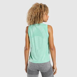 Femmes léger de haute qualité 100% coton Polyester débardeur Long Fitness Style décontracté Yoga Gym respirant Design Top vente XS - Product Image 2