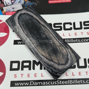 Écailles de manche de couteau en bois de charbon de bois foncé, gris fumé, noir, paire de 2, résine laminée pour la fabrication de couteaux personnalisés - Product Image 4