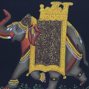 Haute n demande exquise décoration murale de scène de cour moghole faite à la main pour les murs de la galerie expositions culturelles disponibles à la vente - Product Image 1