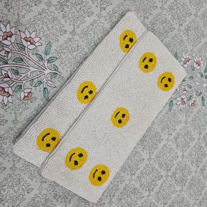 Boho กระเป๋าแฟชั่นสำหรับเด็กผู้หญิงกระเป๋าเงินปาร์ตี้ปักลายสีสันสดใสทำมือสีขาวมีซิปสายโซ่สำหรับเดินทาง - Product Image 3