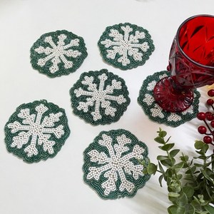 Sous-verres en verre faits à la main-Classique avec support en polyester (4x4 pouces) Portable pour l'église et les cadeaux religieux - Product Image 1