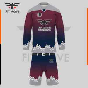 ชุดคอมโบฮ็อกกี้น้ำแข็งพิมพ์ลายชื่อทีม OEM ฉลากตามสั่ง - Product Image 6