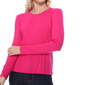 Meilleures ventes T-shirt léger à manches longues pour femmes sur mesure avec logo personnalisé séchage rapide et poids du tissu de 200 grammes - Product Image 5