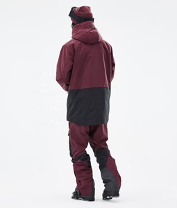 Combinaison de ski et snowboard imperméable et respirante pour homme 2026, couleur bordeaux/noir, veste de ski isolée pour homme et femme - Product Image 3