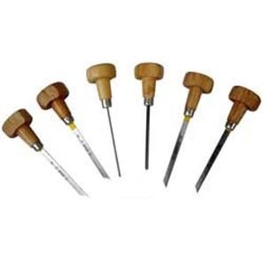 Graver set of 6 with <b>wooden</b> handle <b>engraving</b> equipments - Product Image 1