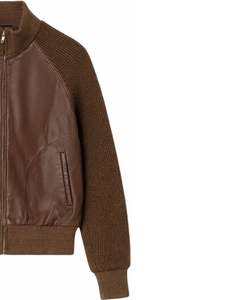 Veste zippée en simili cuir marron de qualité supérieure pour homme, col côtelé, vêtement d'extérieur décontracté pour l'hiver, manteau élégant et tendance, vêtements pour homme - Product Image 4