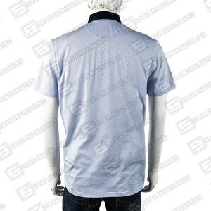 T-shirt en tissu éponge uni de qualité supérieure pour hommes, série Elite, protection UV, évacuation de l'humidité, pour le golf, le tennis, logo personnalisé - Product Image 3